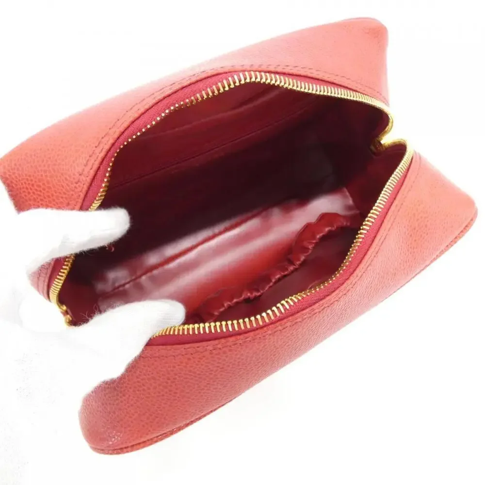 CHANEL red pouch